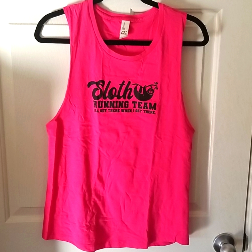5/$20** Sloth Running Team Sleevless Top